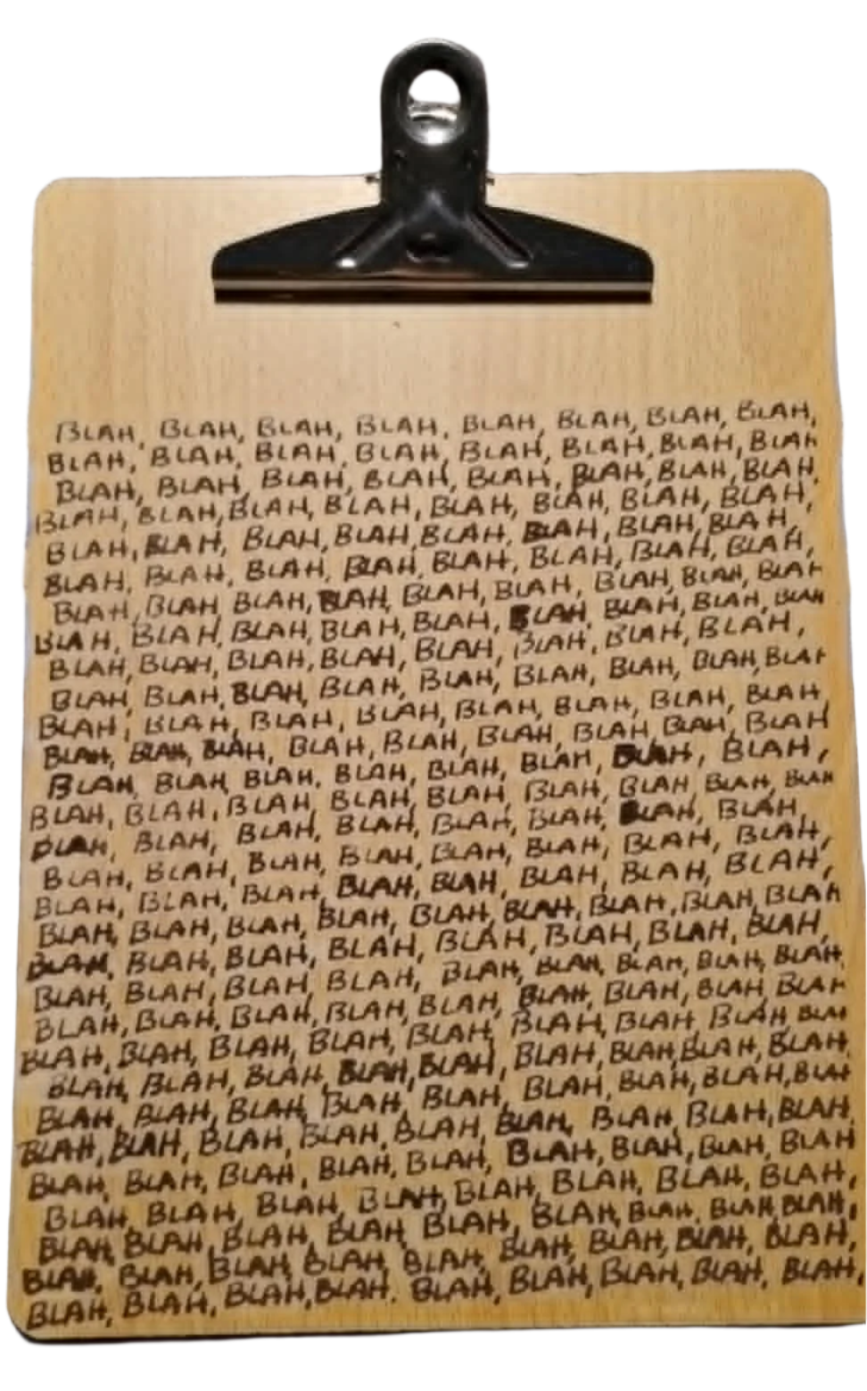 Blah Blah Blah ClipBoard (Large)