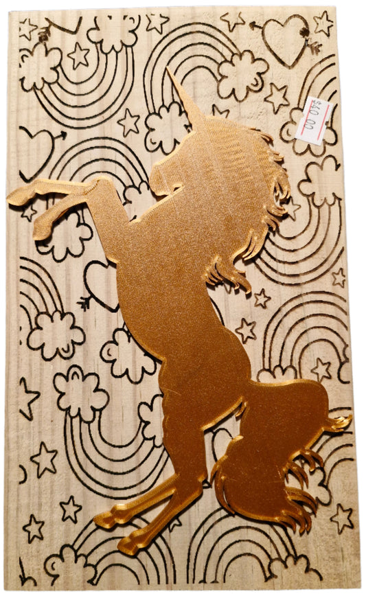 Unicorn with Rainbows