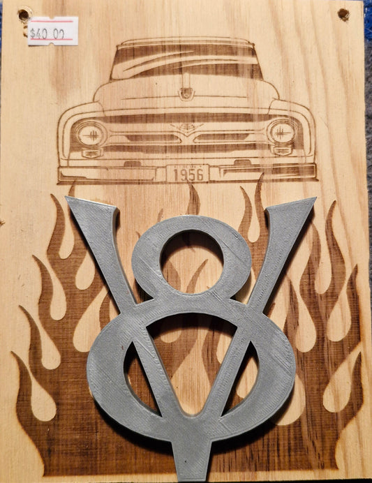 3D V8  F150 Engraved