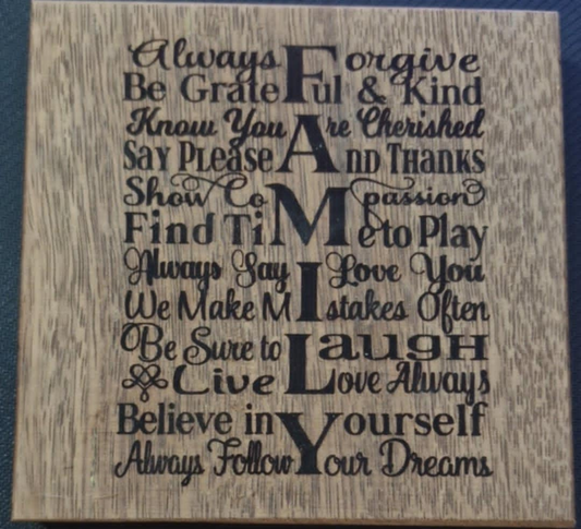 Large Engraving - FAMILY
