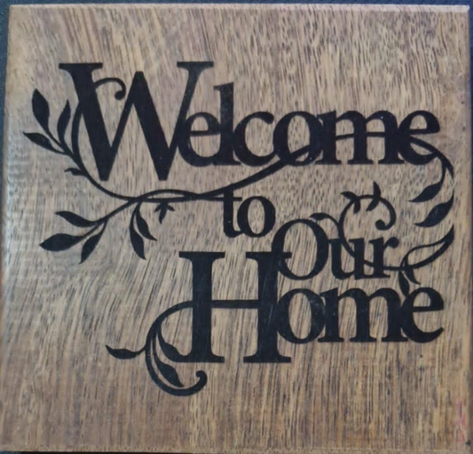 Large Engraving - Welcome to our home
