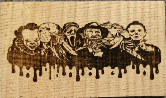 Laser Engraved Horror villains small