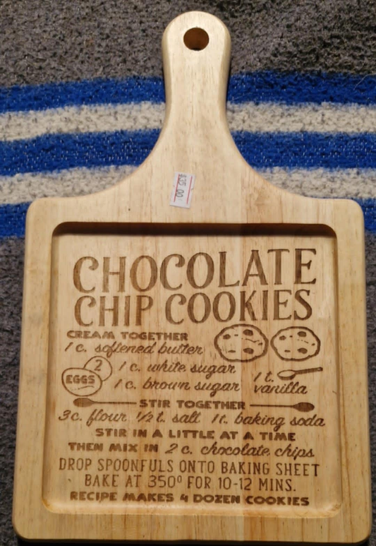 Laser Engraved Chopping board - Chocolate Chip Cookies