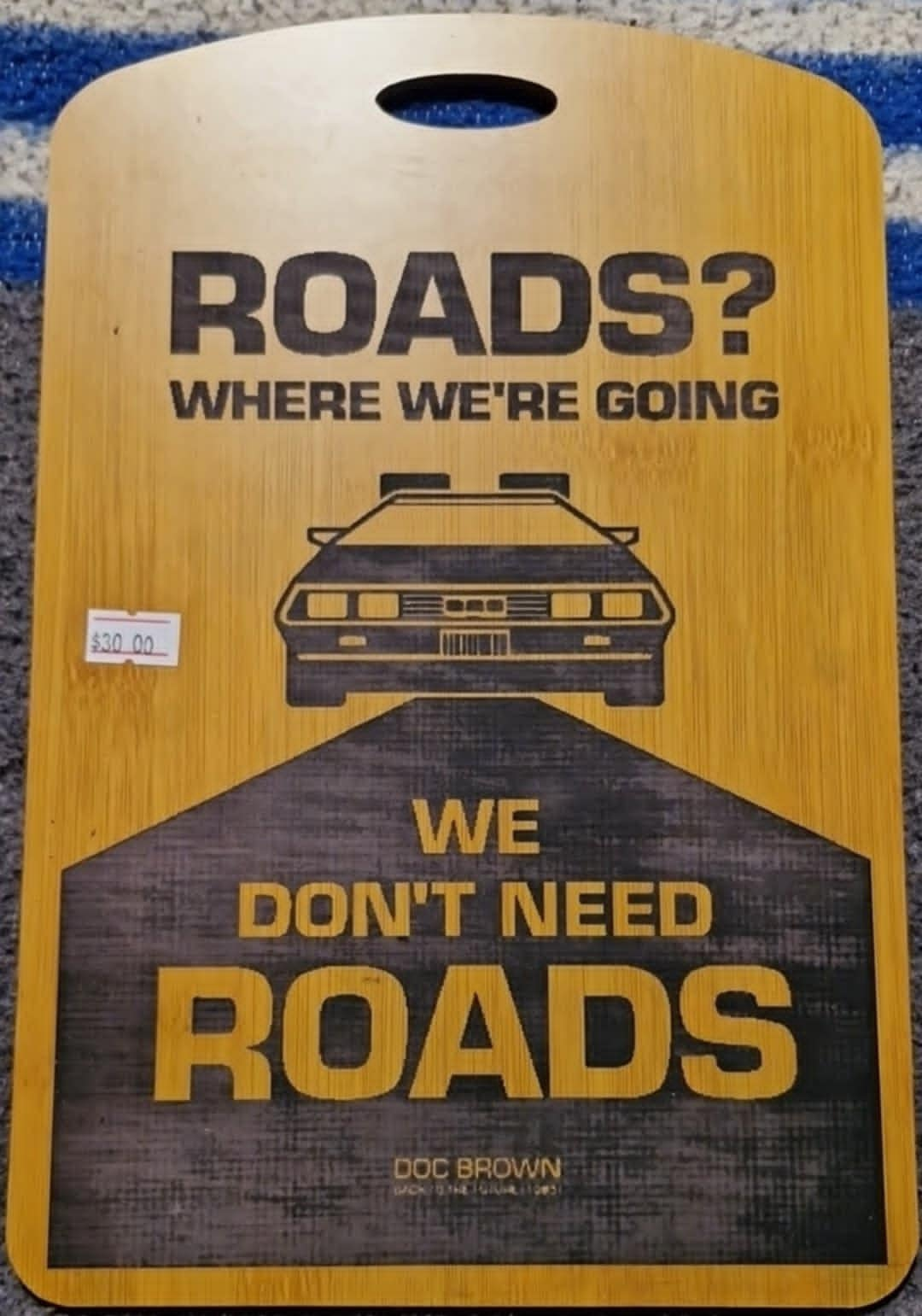 Laser Engraved - Back to the future wall hanging