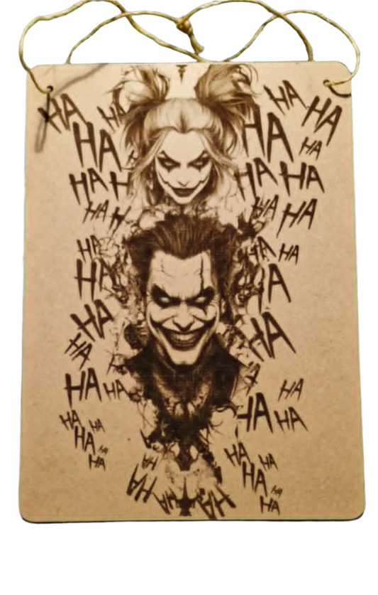 Joker & Harley Quinn wall hanging