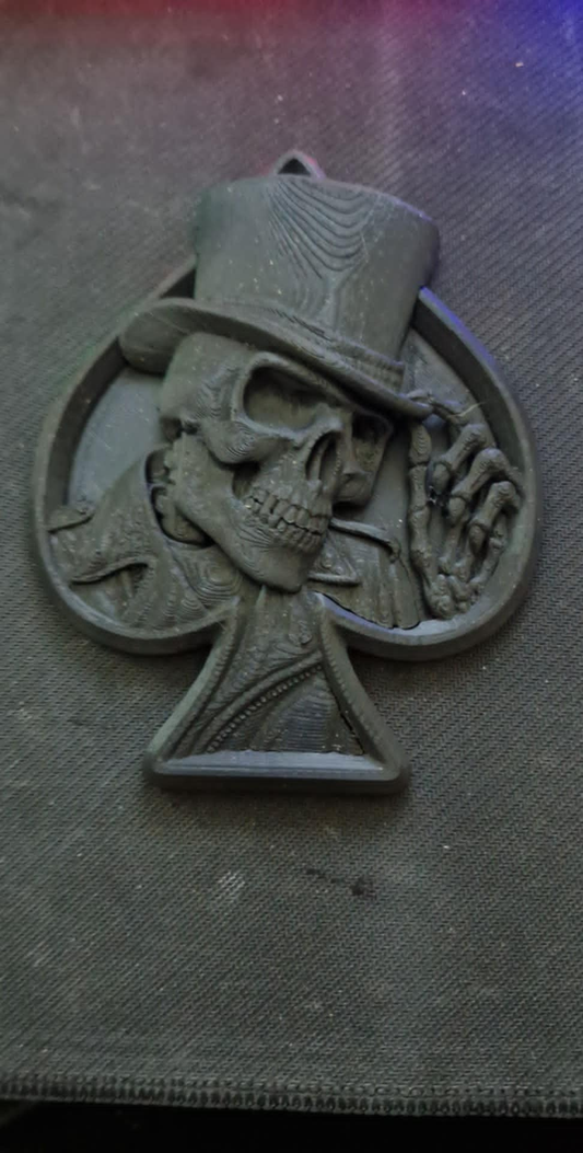 Skull Spades 3D printed