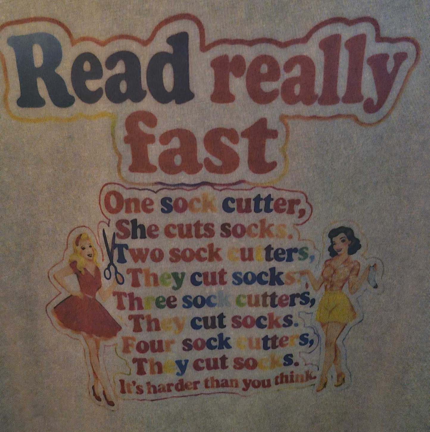 Read Really Fast (Clothing Image)